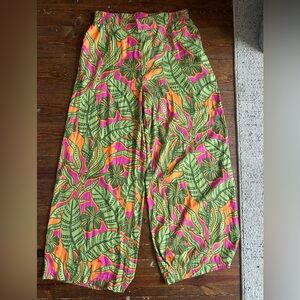 ROSE + OLIVE Vibrant Tropical Print Pants